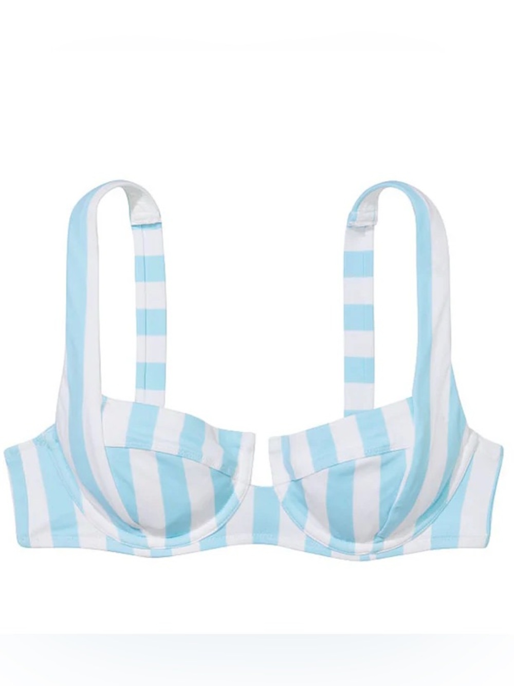 VS Blue Striped Balconette Swim Bikini Top Size 36 DDD